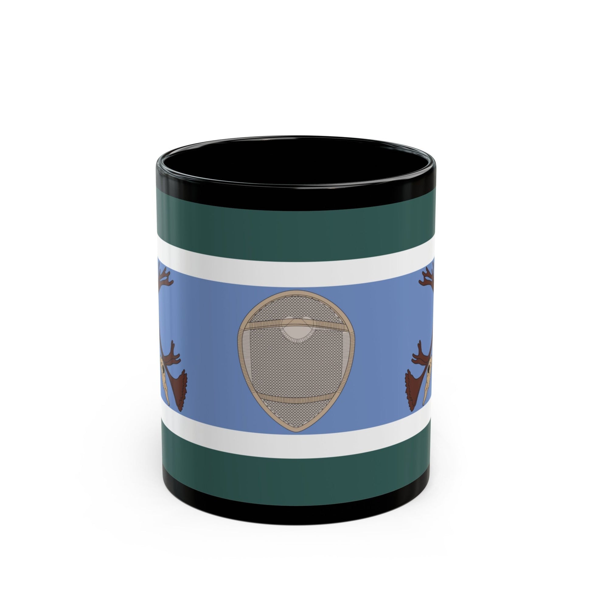 Innu Nation Flag - Black Coffee Mug-11oz-The Sticker Space