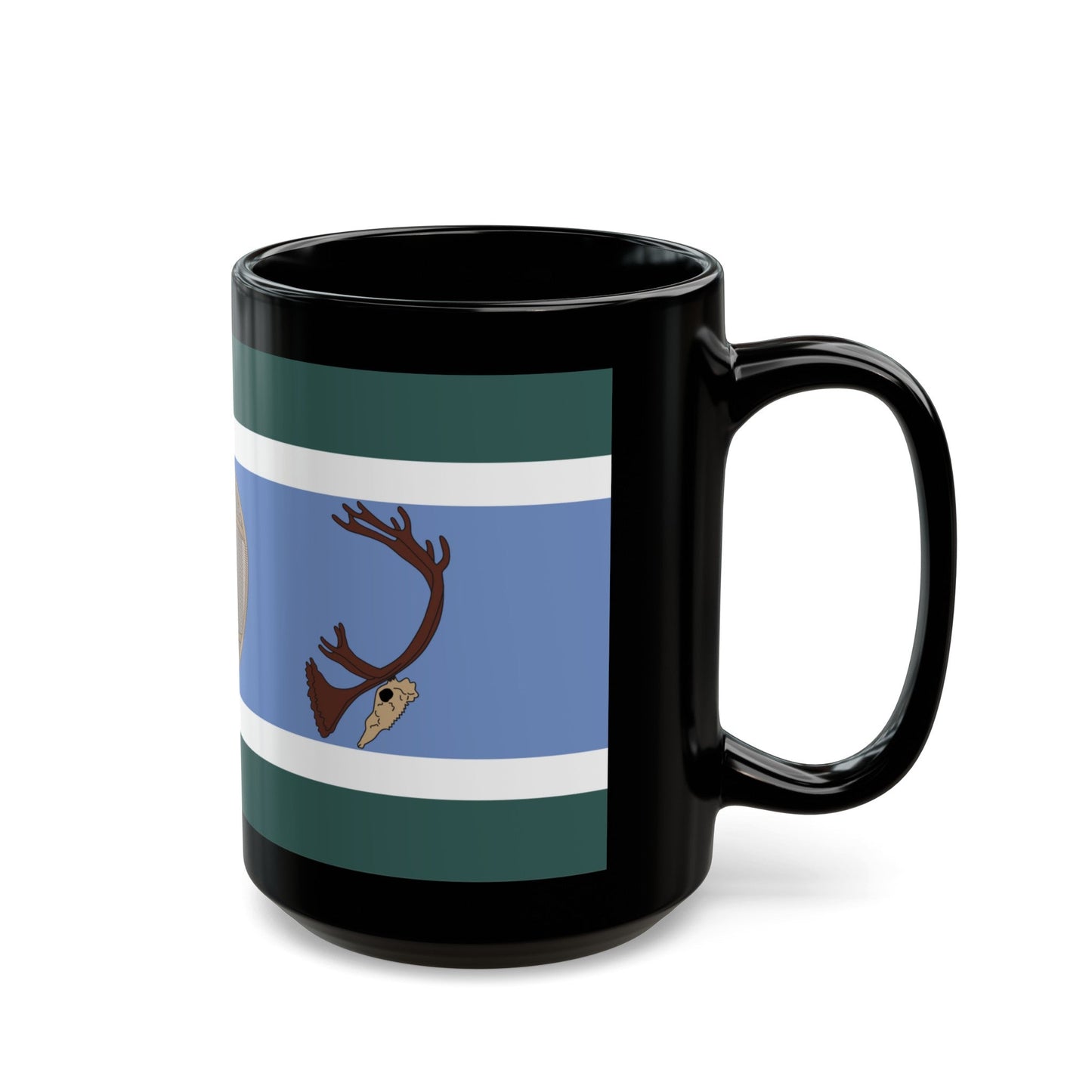 Innu Nation Flag - Black Coffee Mug-The Sticker Space