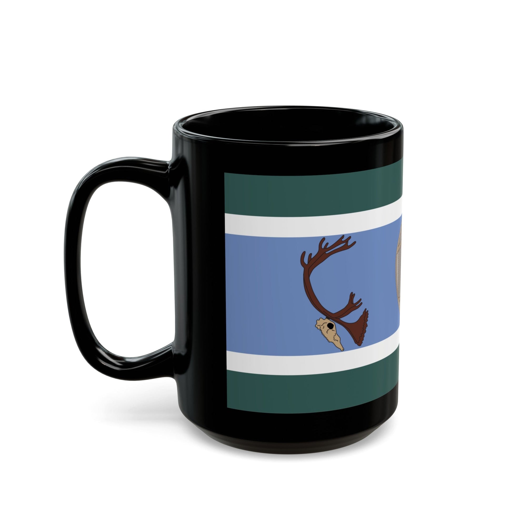 Innu Nation Flag - Black Coffee Mug-The Sticker Space