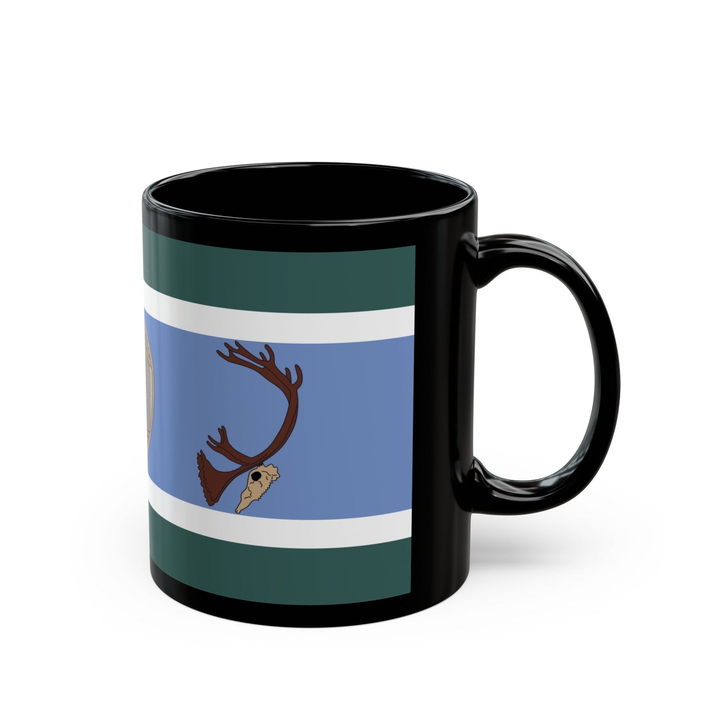 Innu Nation Flag - Black Coffee Mug-The Sticker Space