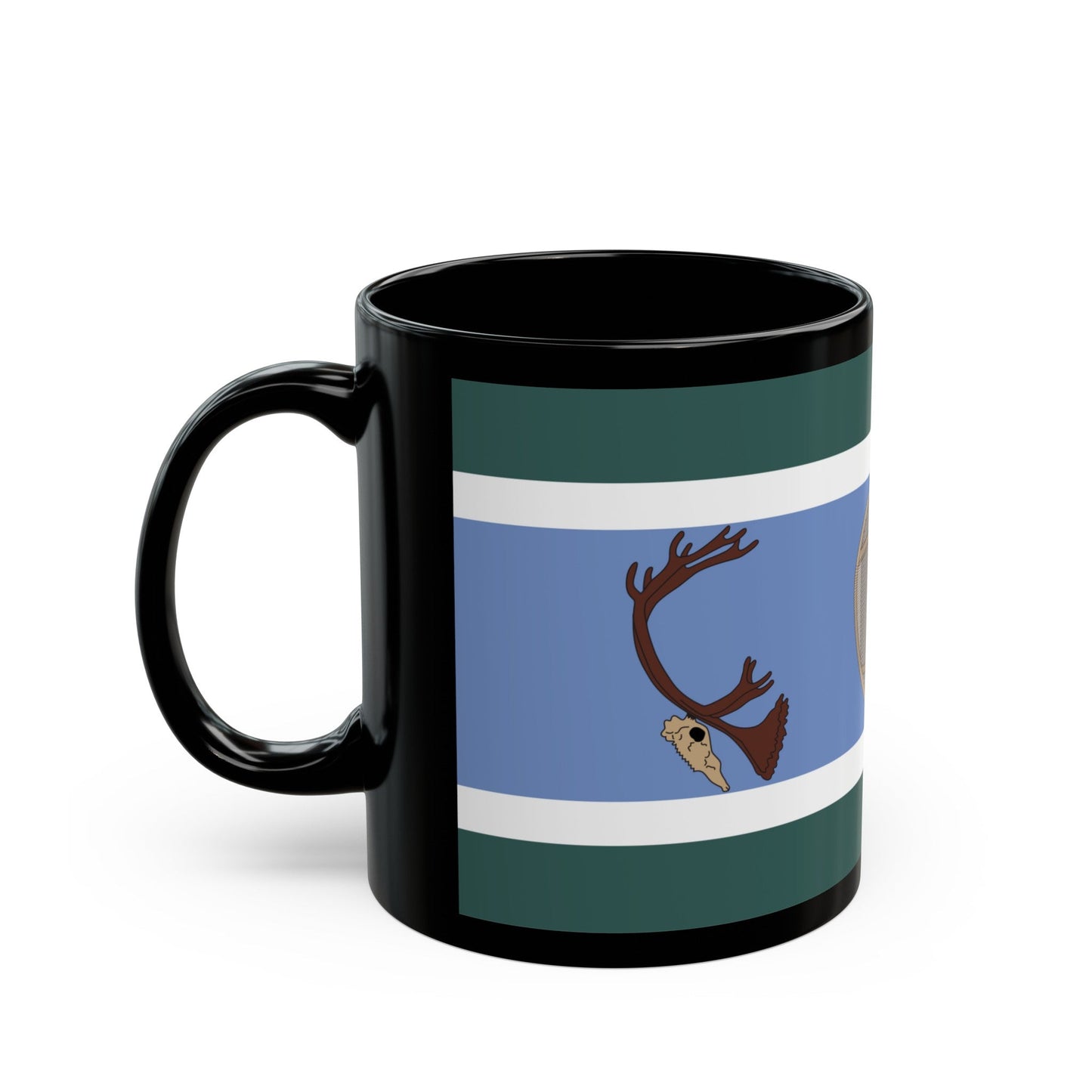 Innu Nation Flag - Black Coffee Mug-The Sticker Space