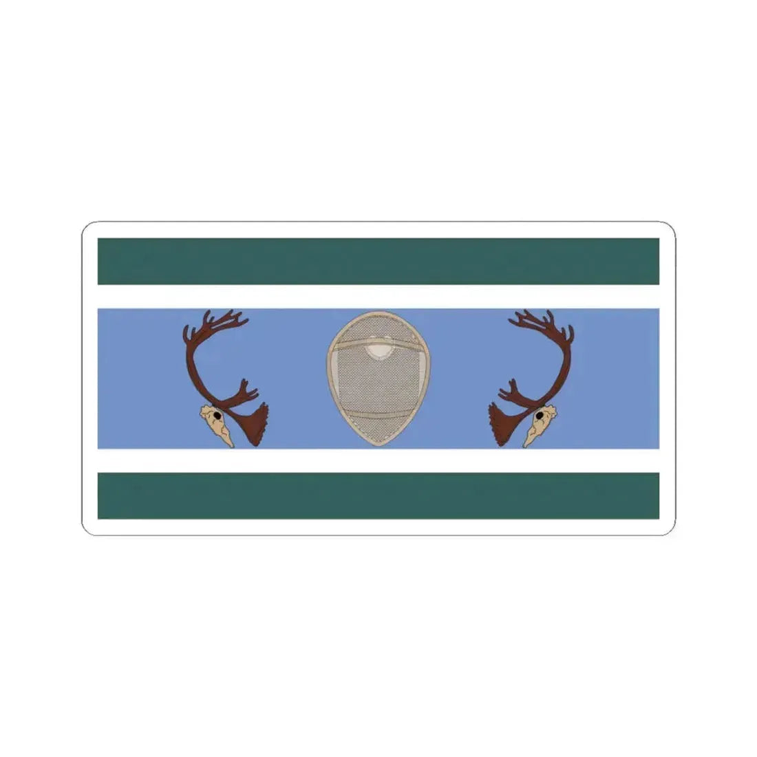 Innu Nation Flag - STICKER Vinyl Kiss-Cut Decal 3 Inch White - The Sticker Space