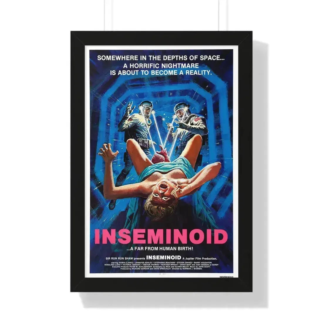 INSEMINOID 1981 - Framed Movie Poster 16″ x 24″ Black - The Sticker Space