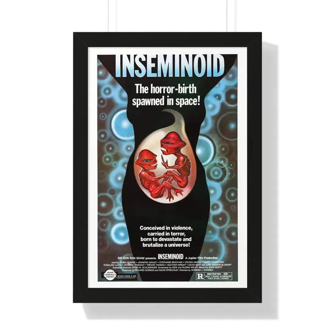 INSEMINOID (2) 1981 - Framed Movie Poster 16″ x 24″ Black - The Sticker Space