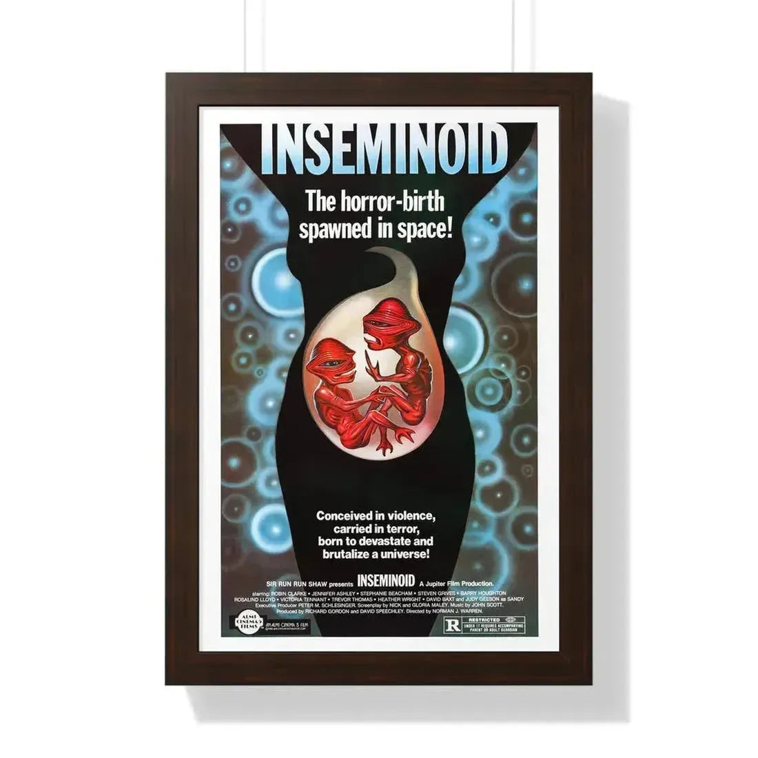INSEMINOID (2) 1981 - Framed Movie Poster 16″ x 24″ Walnut - The Sticker Space