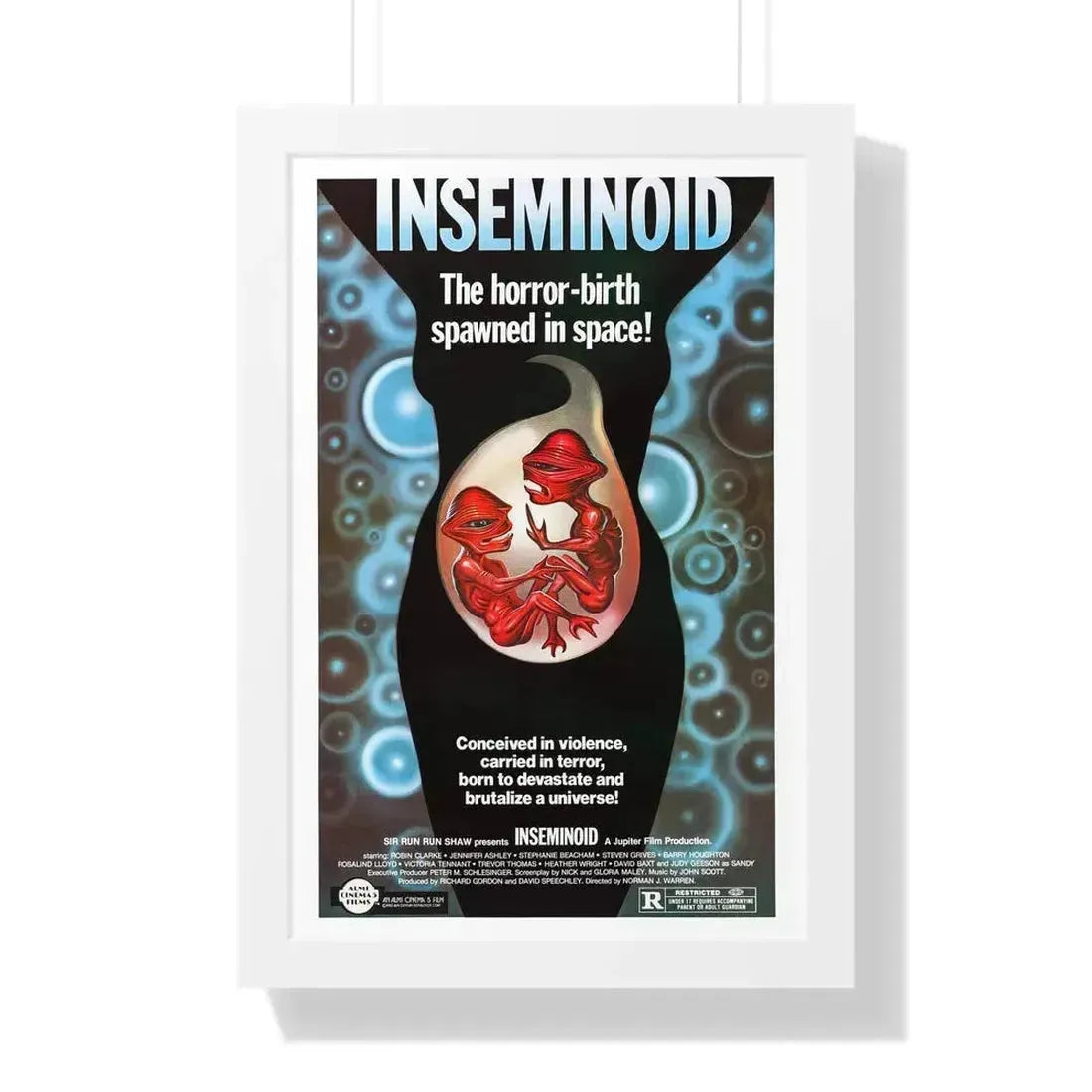 INSEMINOID (2) 1981 - Framed Movie Poster 16″ x 24″ White - The Sticker Space