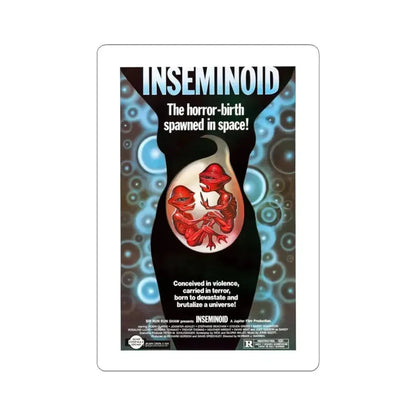 INSEMINOID (2) 1981 Movie Poster - STICKER Vinyl Kiss-Cut Decal 3 Inch White - The Sticker Space