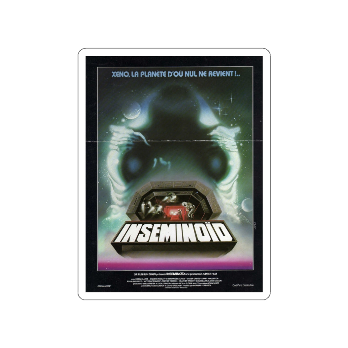 INSEMINOID (FRENCH) 1981 Movie Poster STICKER Vinyl Die-Cut Decal-3 Inch-The Sticker Space