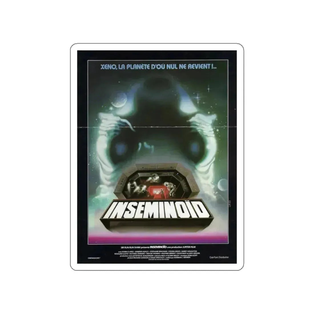INSEMINOID (FRENCH) 1981 Movie Poster STICKER Vinyl Die-Cut Decal 6 Inch - The Sticker Space