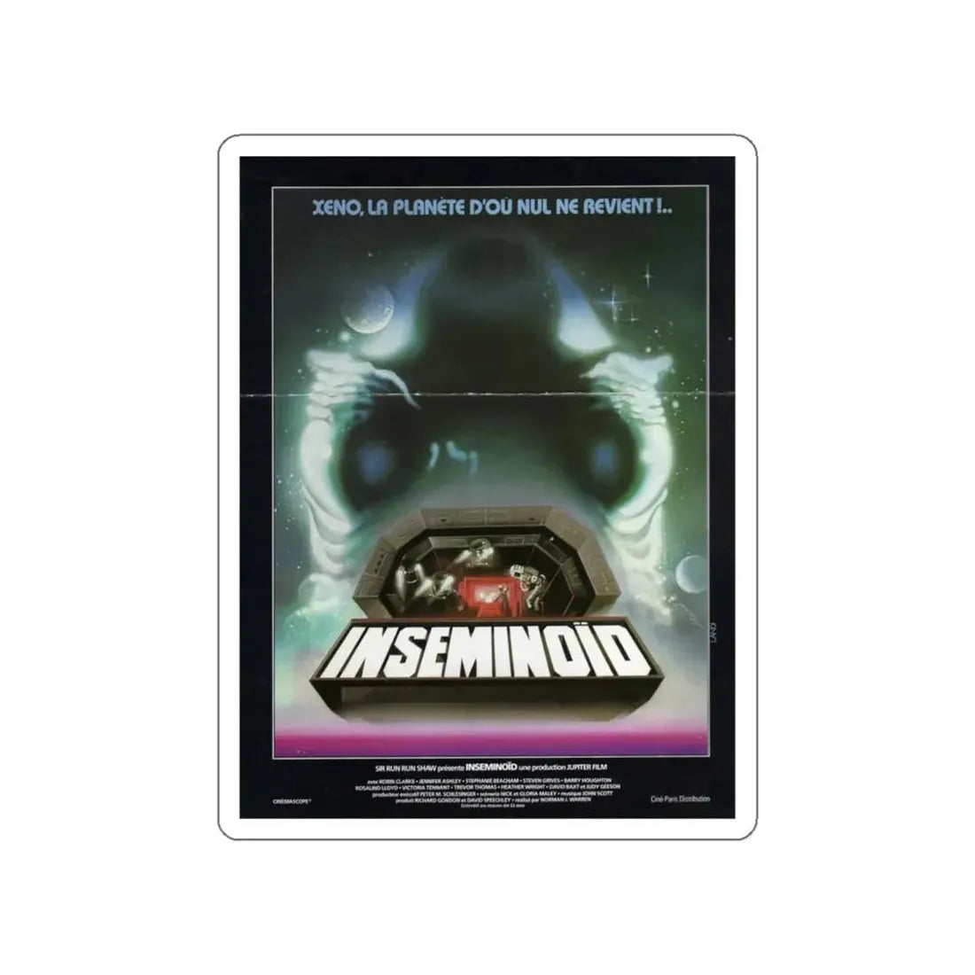 INSEMINOID (FRENCH) 1981 Movie Poster STICKER Vinyl Die-Cut Decal - The Sticker Space