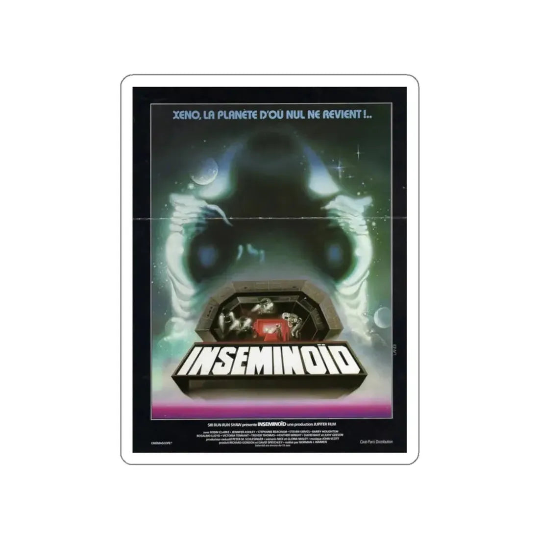 INSEMINOID (FRENCH) 1981 Movie Poster STICKER Vinyl Die-Cut Decal - The Sticker Space