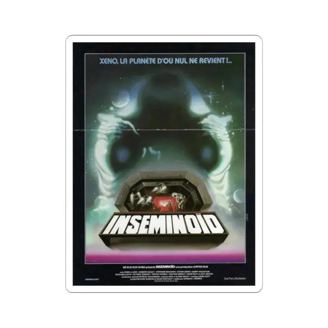 INSEMINOID (FRENCH) 1981 Movie Poster - STICKER Vinyl Kiss-Cut Decal 2 Inch White - The Sticker Space