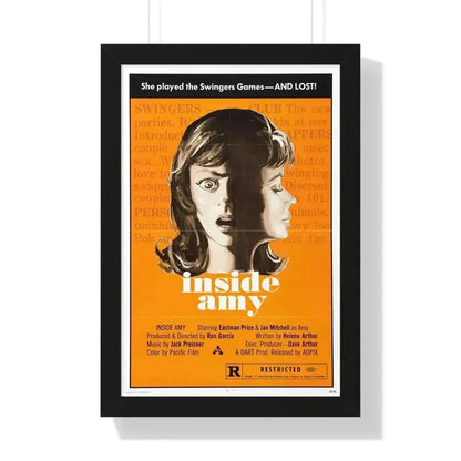 INSIDE AMY (SUPER SWINGING PLAYMATES) 1974 - Framed Movie Poster 16″ x 24″ Black - The Sticker Space