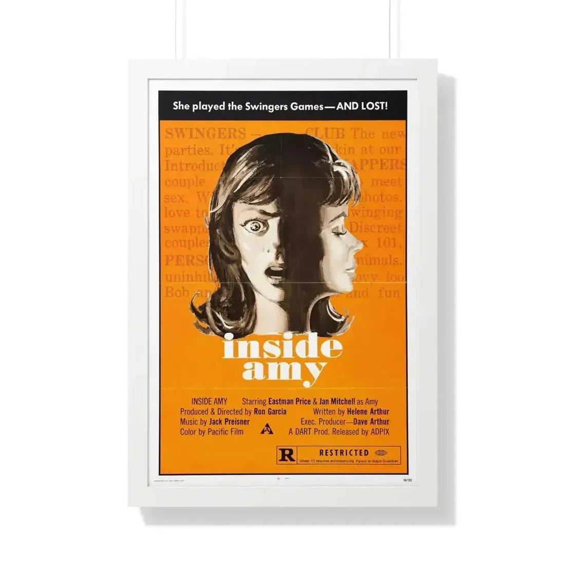 INSIDE AMY (SUPER SWINGING PLAYMATES) 1974 - Framed Movie Poster - The Sticker Space