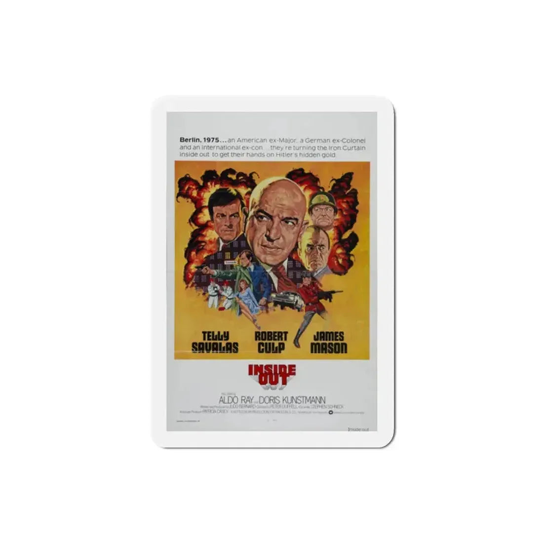 Inside Out 1975 Movie Poster Refrigerator Magnet 2 Inch - The Sticker Space