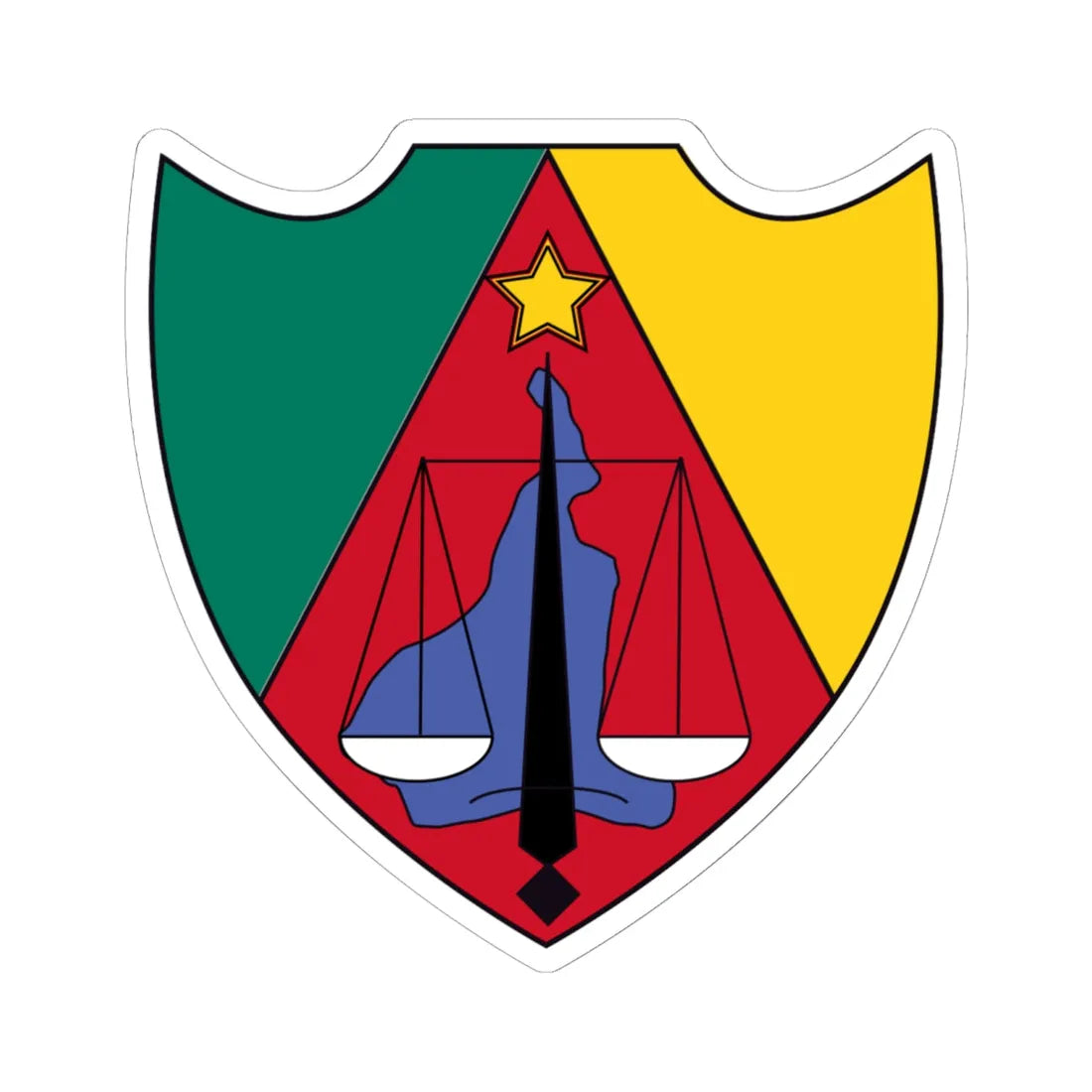 Insigne Cammaruniae (Cameroon) (Coat of Arms) STICKER Vinyl Kiss-Cut Decal - The Sticker Space