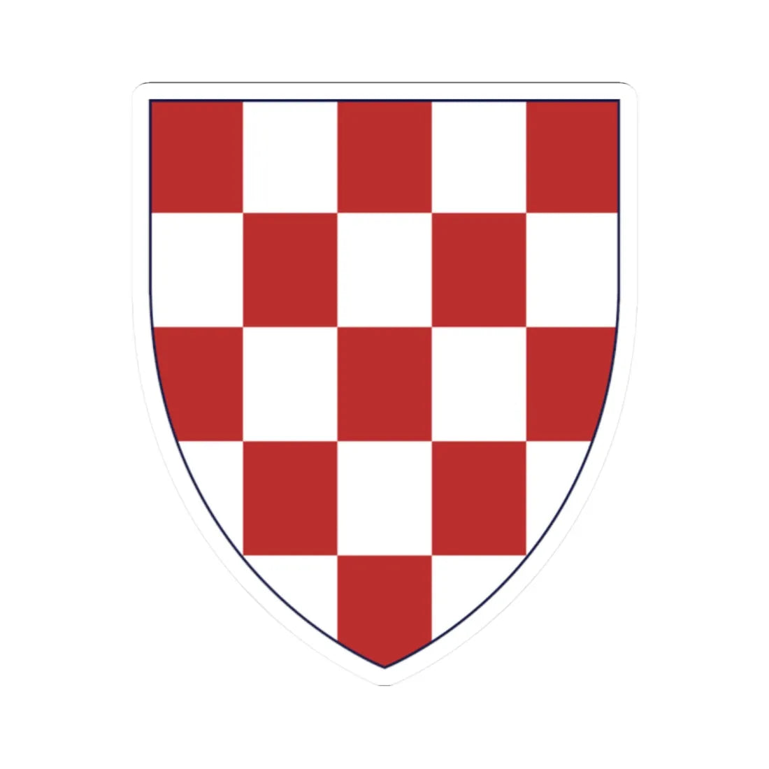 Insigne Croaticum (Croatia) (Coat of Arms) STICKER Vinyl Kiss-Cut Decal 2 Inch White - The Sticker Space