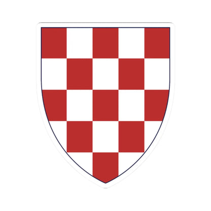 Insigne Croaticum (Croatia) (Coat of Arms) STICKER Vinyl Kiss-Cut Decal 2 Inch White - The Sticker Space