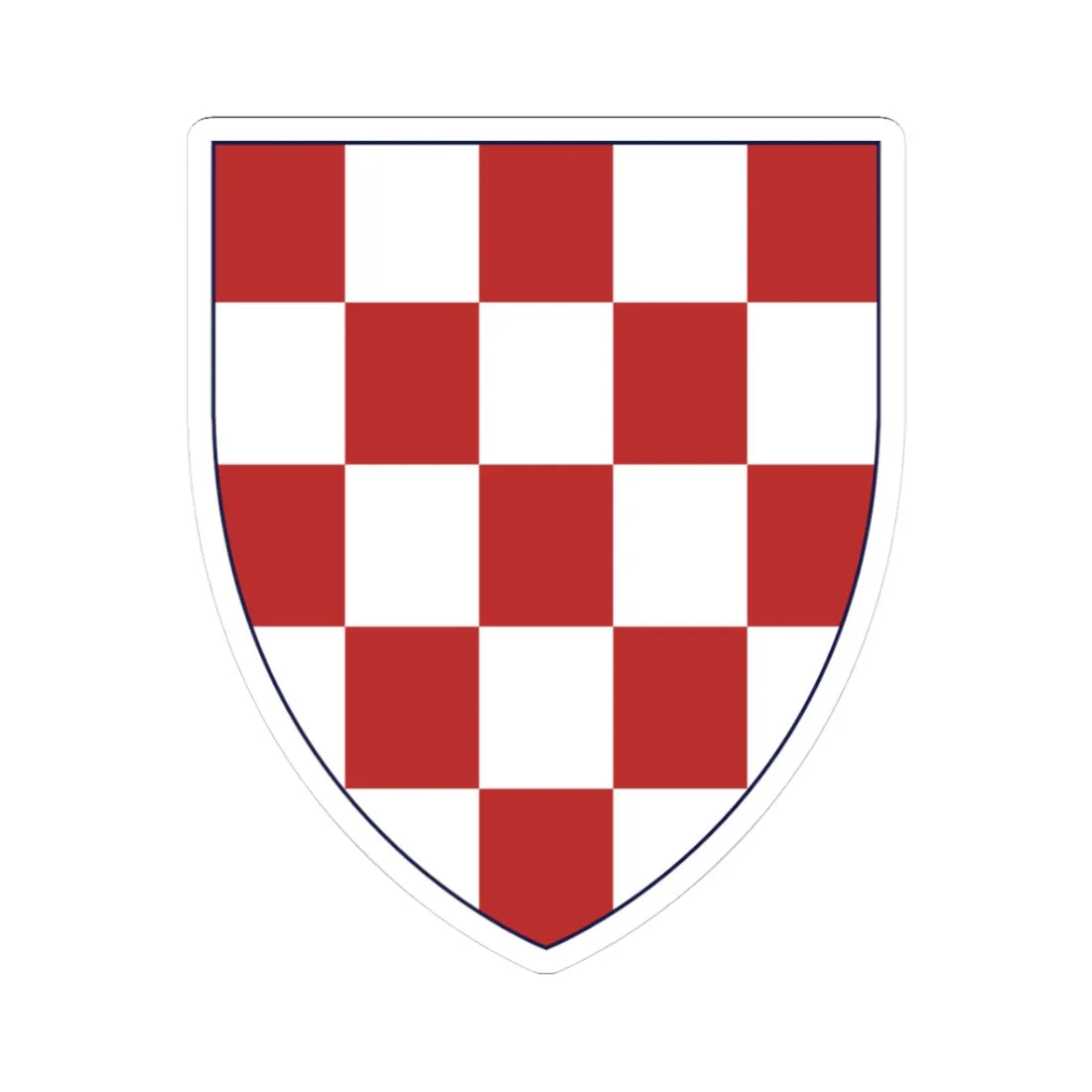 Insigne Croaticum (Croatia) (Coat of Arms) STICKER Vinyl Kiss-Cut Decal 3 Inch White - The Sticker Space