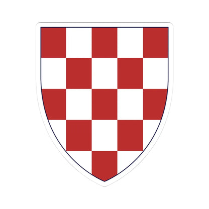 Insigne Croaticum (Croatia) (Coat of Arms) STICKER Vinyl Kiss-Cut Decal 3 Inch White - The Sticker Space