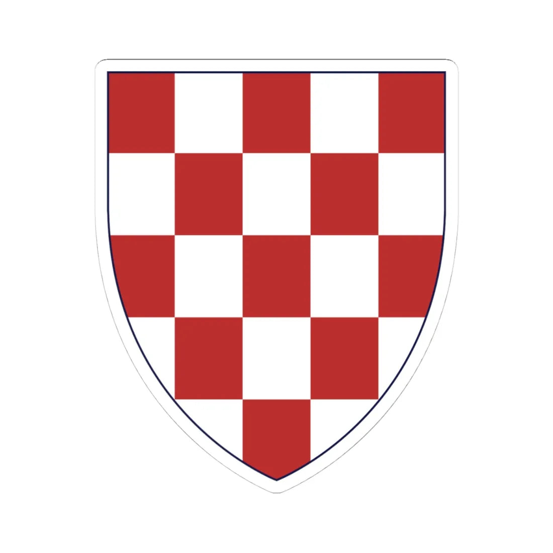 Insigne Croaticum (Croatia) (Coat of Arms) STICKER Vinyl Kiss-Cut Decal 4 Inch White - The Sticker Space