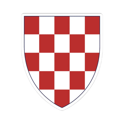 Insigne Croaticum (Croatia) (Coat of Arms) STICKER Vinyl Kiss-Cut Decal 4 Inch White - The Sticker Space
