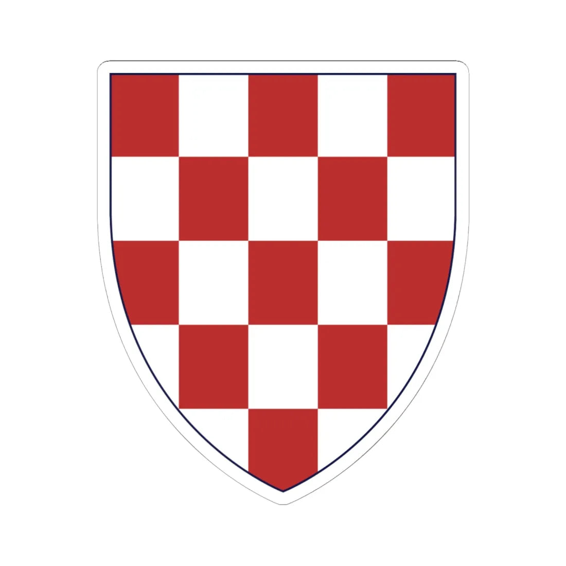 Insigne Croaticum (Croatia) (Coat of Arms) STICKER Vinyl Kiss-Cut Decal 6 Inch White - The Sticker Space