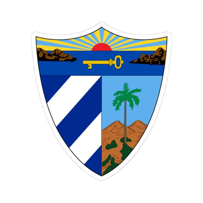 Insigne Cubicum (Cuba) (Coat of Arms) STICKER Vinyl Kiss-Cut Decal 4 Inch White - The Sticker Space