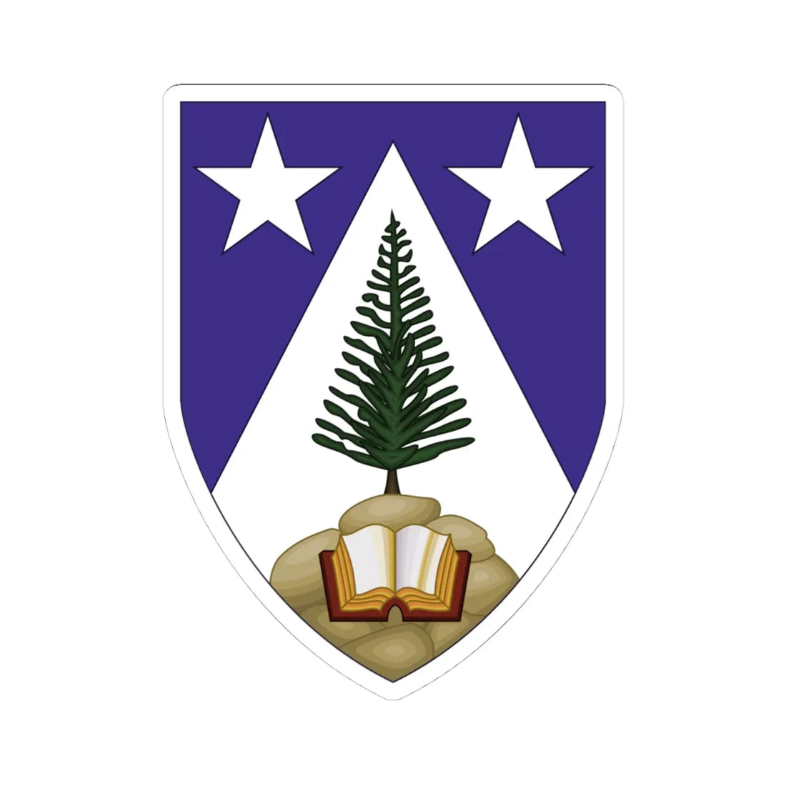 Insigne Insulae Norfolciae (Australia) (Coat of Arms) STICKER Vinyl Kiss-Cut Decal 4 Inch White - The Sticker Space