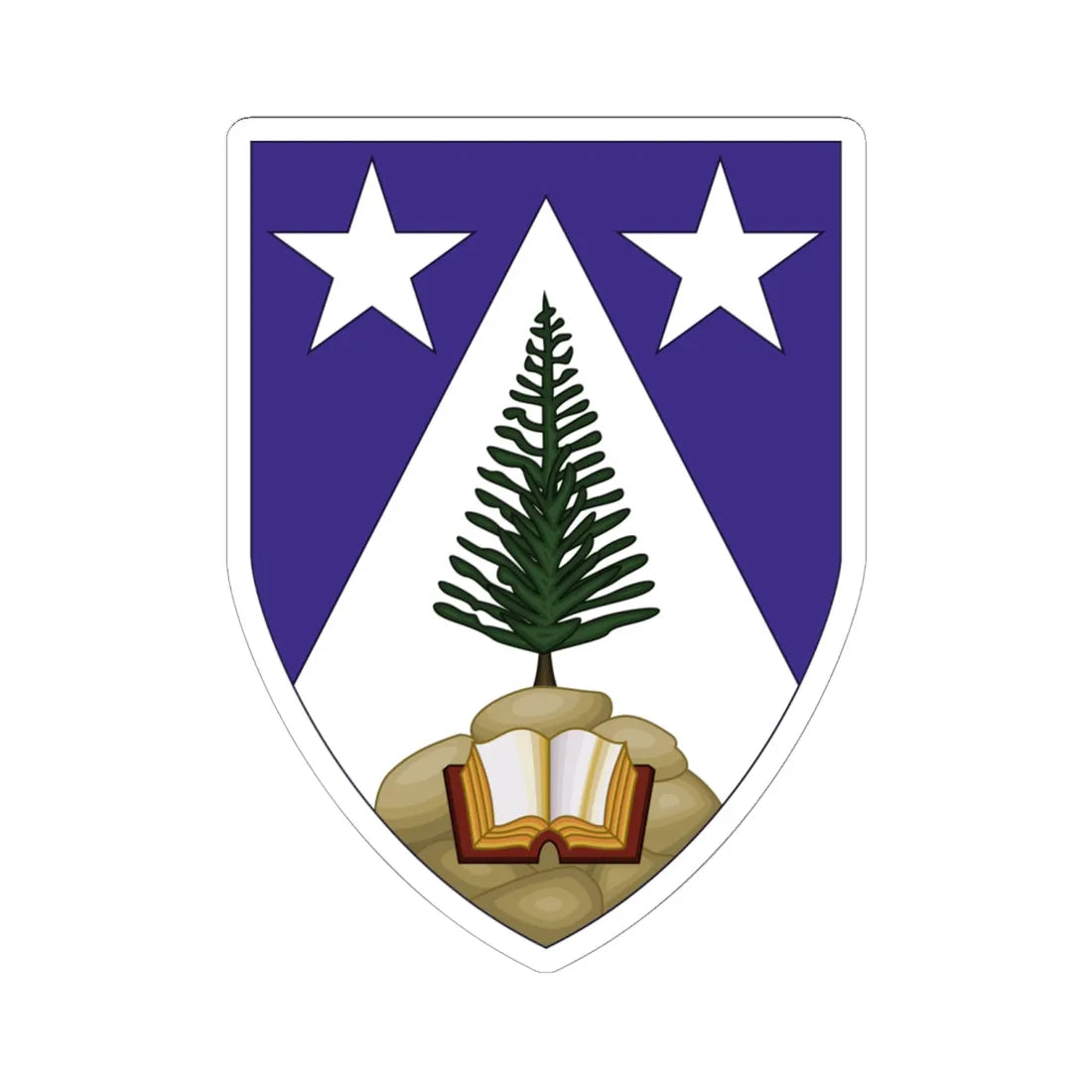 Insigne Insulae Norfolciae (Australia) (Coat of Arms) STICKER Vinyl Kiss-Cut Decal 6 Inch White - The Sticker Space