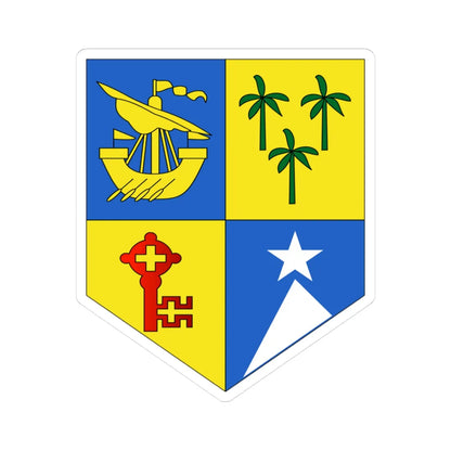 Insigne Mauritiae (Mauritius) (Coat of Arms) STICKER Vinyl Kiss-Cut Decal 3 Inch White - The Sticker Space