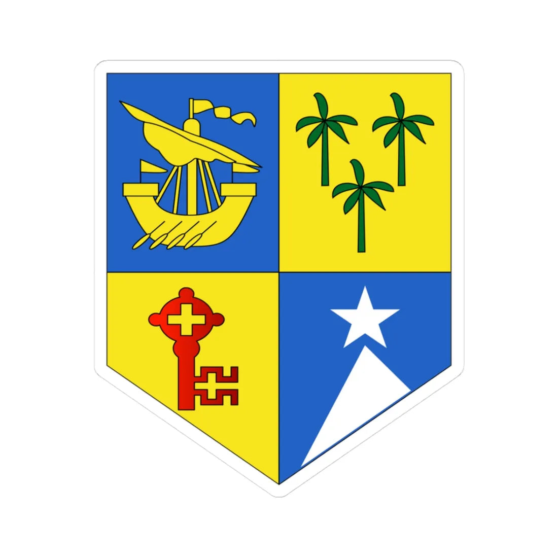 Insigne Mauritiae (Mauritius) (Coat of Arms) STICKER Vinyl Kiss-Cut Decal - The Sticker Space