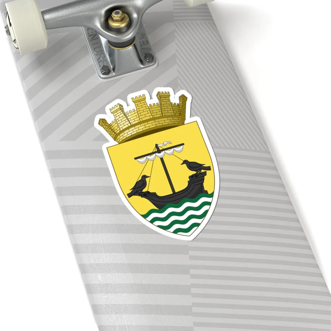 Insigne Olipsionis coronatum (Portugal) (Coat of Arms) STICKER Vinyl Kiss-Cut Decal - The Sticker Space