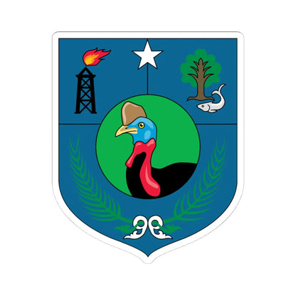 Insigne Papuae Occidentalis (Indonesia) (Coat of Arms) STICKER Vinyl Kiss-Cut Decal 4 Inch White - The Sticker Space