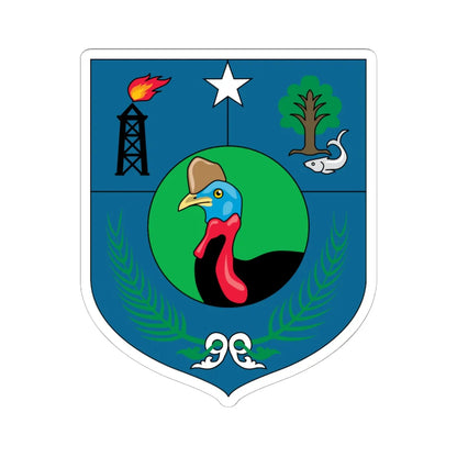 Insigne Papuae Occidentalis (Indonesia) (Coat of Arms) STICKER Vinyl Kiss-Cut Decal 6 Inch White - The Sticker Space