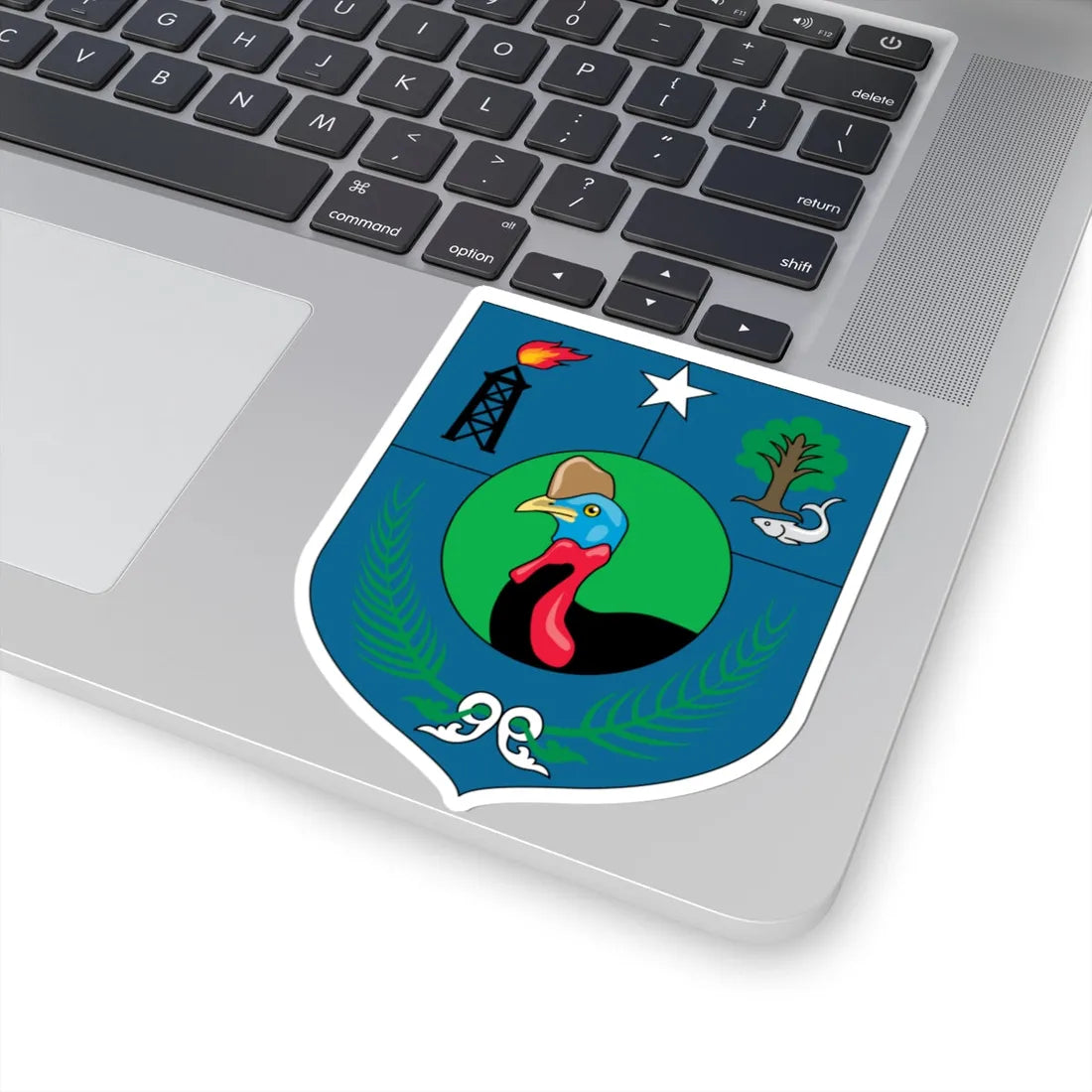 Insigne Papuae Occidentalis (Indonesia) (Coat of Arms) STICKER Vinyl Kiss-Cut Decal - The Sticker Space