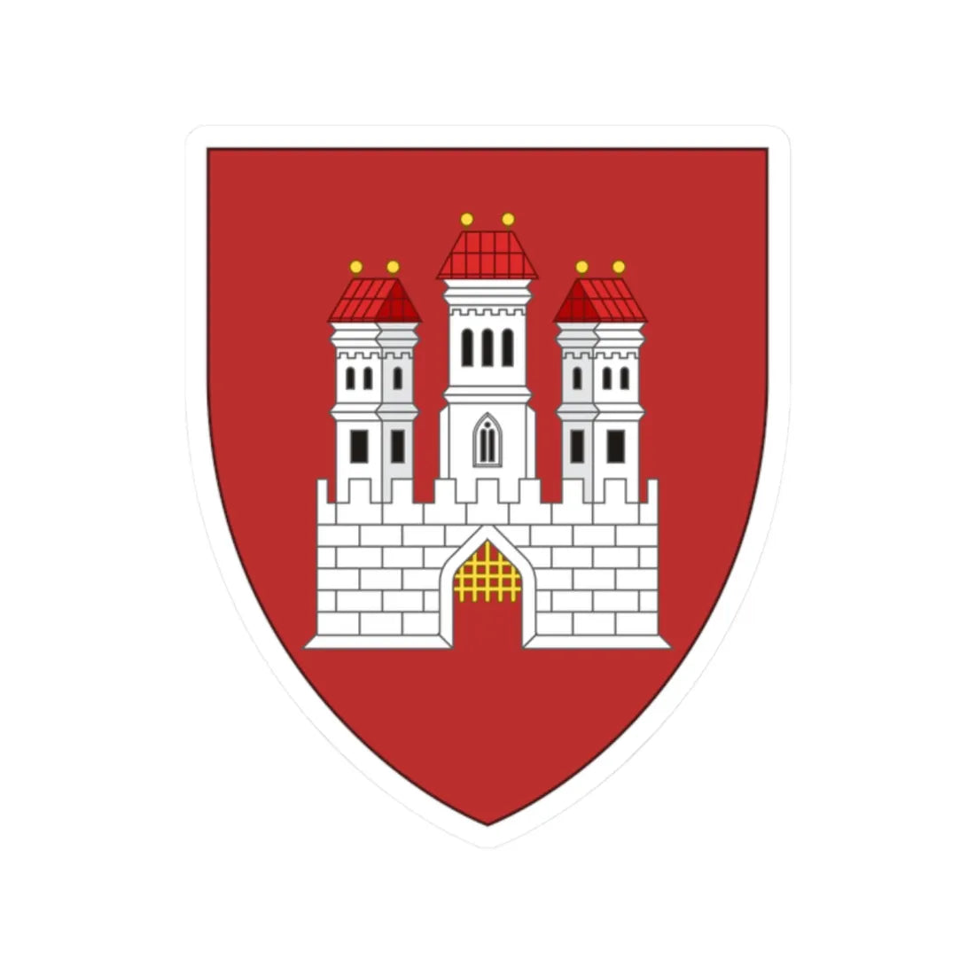 Insigne Posonii (Slovakia) (Coat of Arms) STICKER Vinyl Kiss-Cut Decal 2 Inch White - The Sticker Space