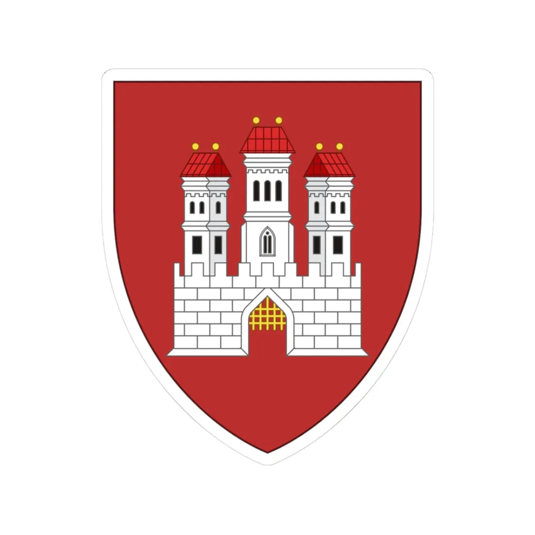 Insigne Posonii (Slovakia) (Coat of Arms) STICKER Vinyl Kiss-Cut Decal 3 Inch White - The Sticker Space