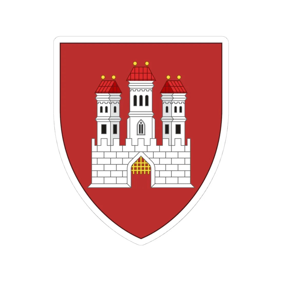 Insigne Posonii (Slovakia) (Coat of Arms) STICKER Vinyl Kiss-Cut Decal 4 Inch White - The Sticker Space
