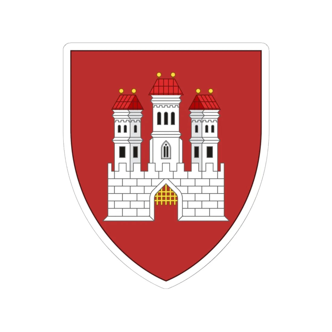 Insigne Posonii (Slovakia) (Coat of Arms) STICKER Vinyl Kiss-Cut Decal 6 Inch White - The Sticker Space