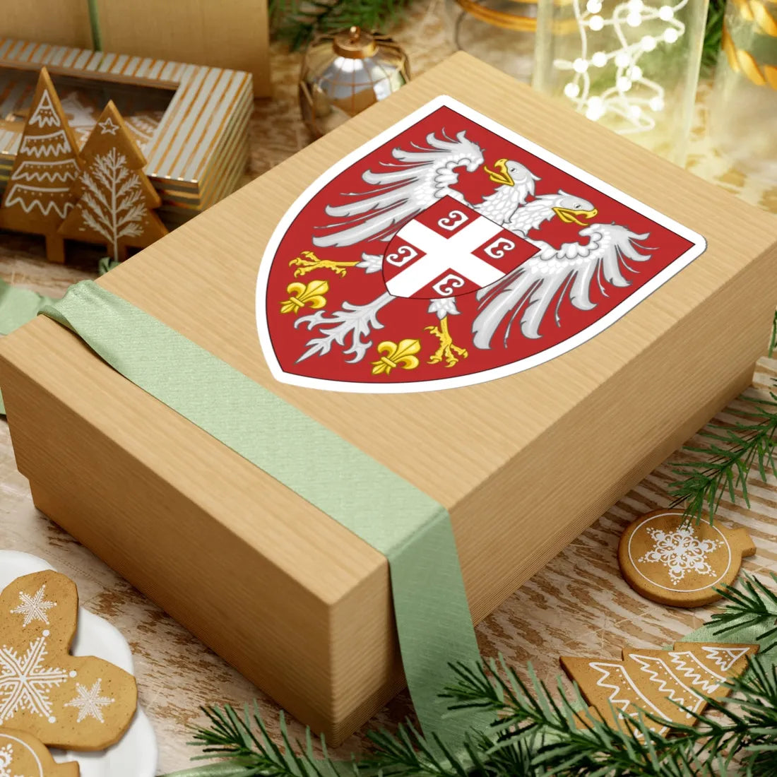 Insigne Serbicum (Serbia) (Coat of Arms) STICKER Vinyl Kiss-Cut Decal - The Sticker Space