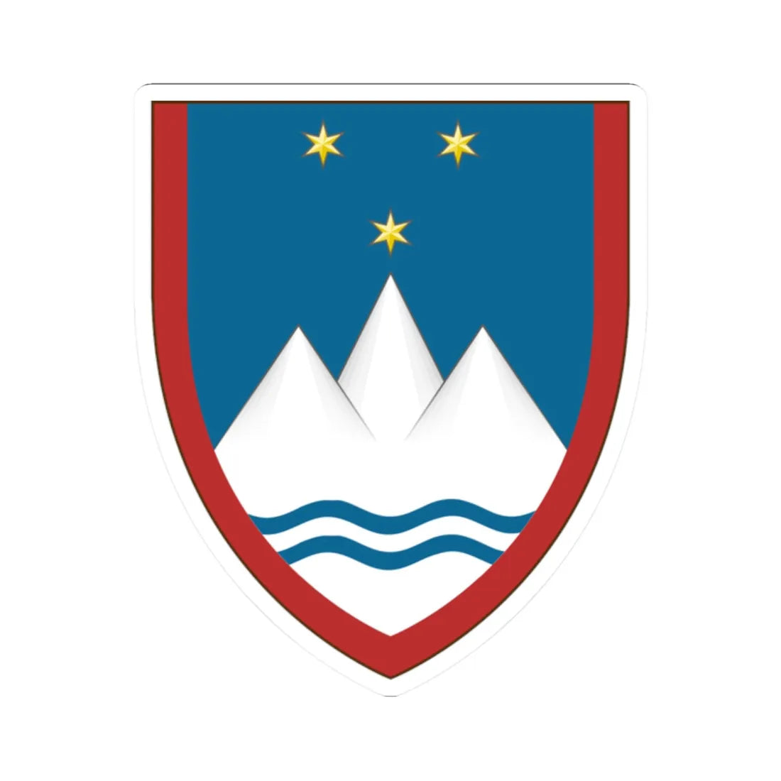 Insigne Slovenicum (Slovenia) (Coat of Arms) STICKER Vinyl Kiss-Cut Decal 2 Inch White - The Sticker Space