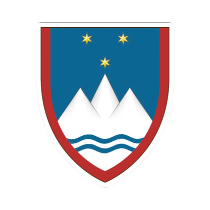 Insigne Slovenicum (Slovenia) (Coat of Arms) STICKER Vinyl Kiss-Cut Decal 2 Inch White - The Sticker Space