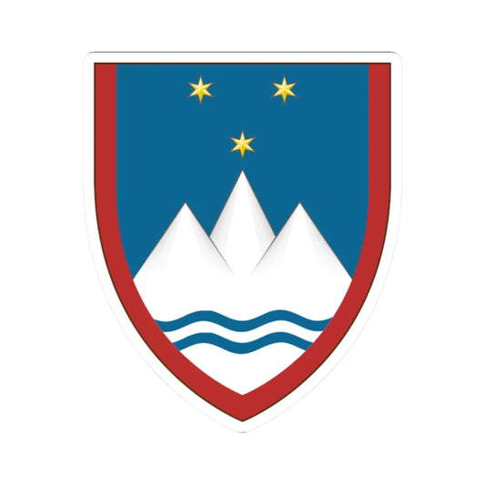 Insigne Slovenicum (Slovenia) (Coat of Arms) STICKER Vinyl Kiss-Cut Decal 2 Inch White - The Sticker Space