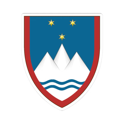 Insigne Slovenicum (Slovenia) (Coat of Arms) STICKER Vinyl Kiss-Cut Decal 3 Inch White - The Sticker Space