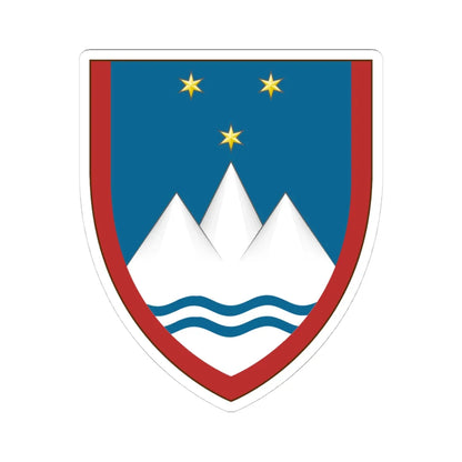 Insigne Slovenicum (Slovenia) (Coat of Arms) STICKER Vinyl Kiss-Cut Decal 4 Inch White - The Sticker Space