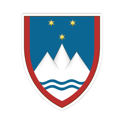 Insigne Slovenicum (Slovenia) (Coat of Arms) STICKER Vinyl Kiss-Cut Decal 6 Inch White - The Sticker Space