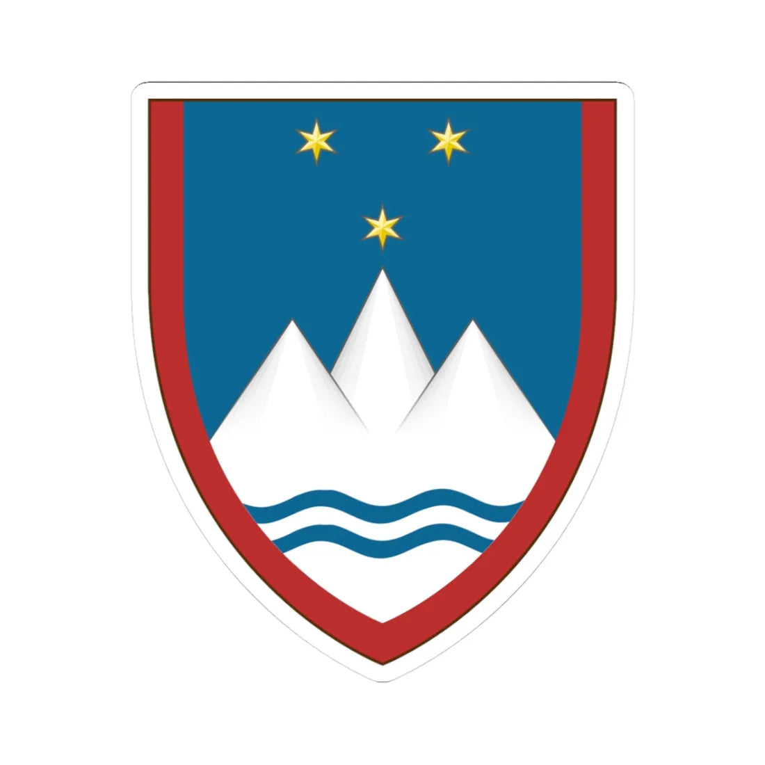 Insigne Slovenicum (Slovenia) (Coat of Arms) STICKER Vinyl Kiss-Cut Decal - The Sticker Space