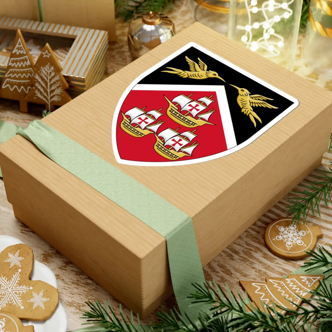 Insigne Trinitatis et Tobaci (Trinidad and Tobago) (Coat of Arms) STICKER Vinyl Kiss-Cut Decal - The Sticker Space