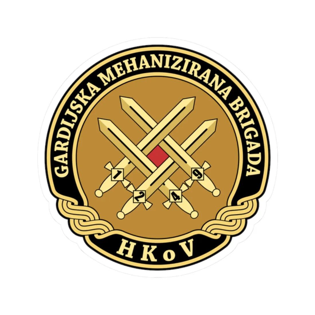 Insignia Croatia Army GMBR v1 (Croatia) (Coat of Arms) STICKER Vinyl Kiss-Cut Decal 2 Inch White - The Sticker Space